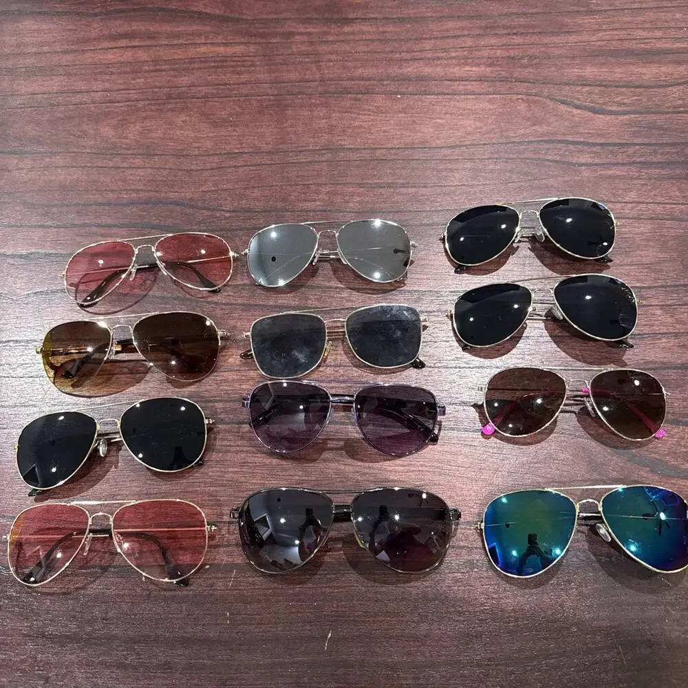 Lot Of 12 Unbranded Aviator Sunglasses Unisex Mens Women’s G8